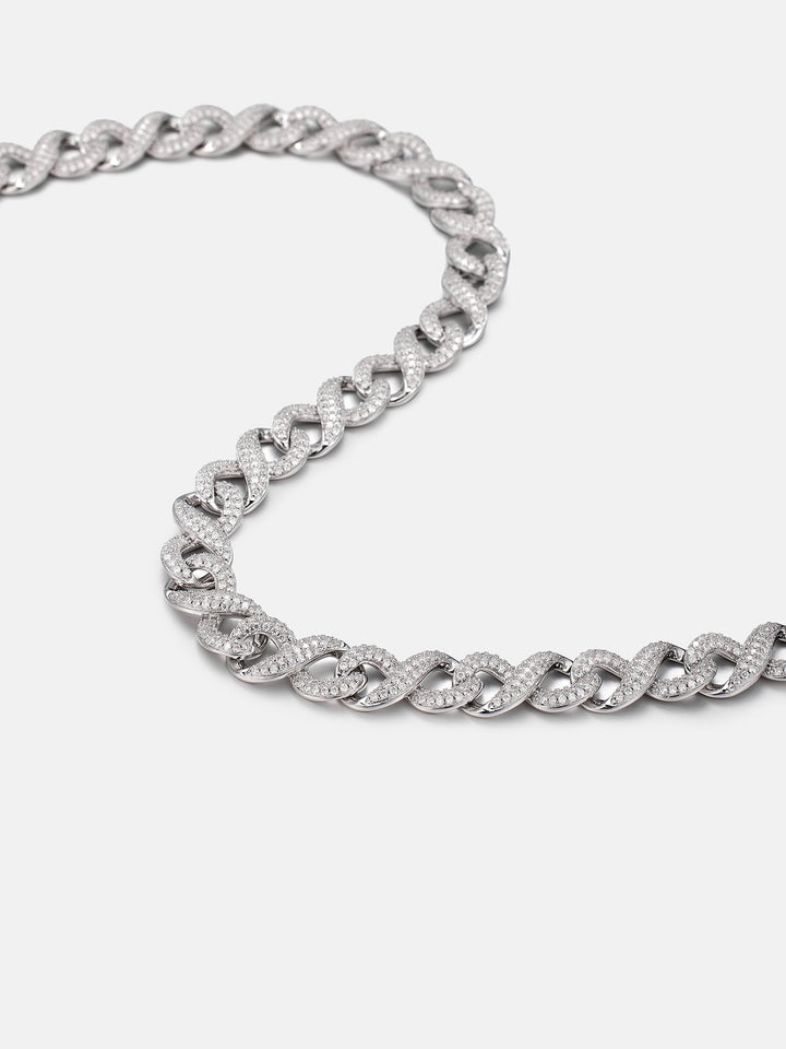 10mm S925 Moissanite Infinity Cuban Chain