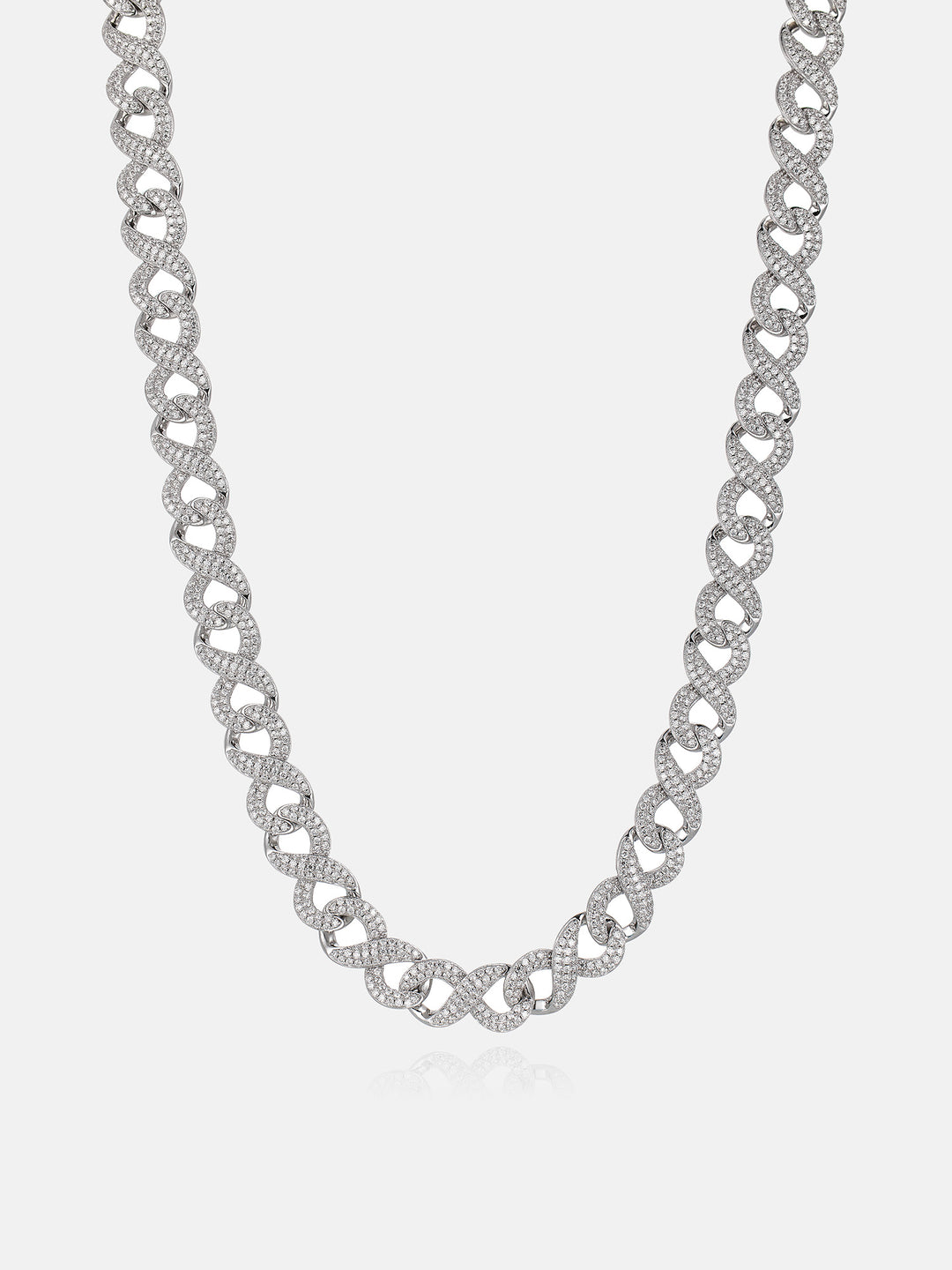 10mm S925 Moissanite Infinity Cuban Chain