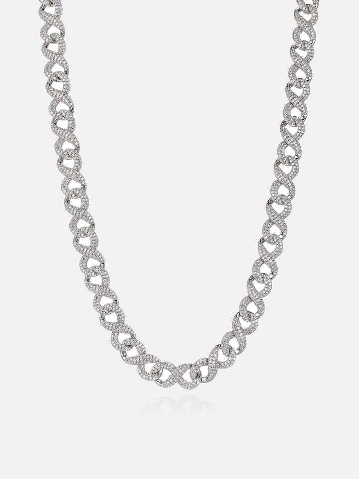 10mm S925 Moissanite Infinity Cuban Chain