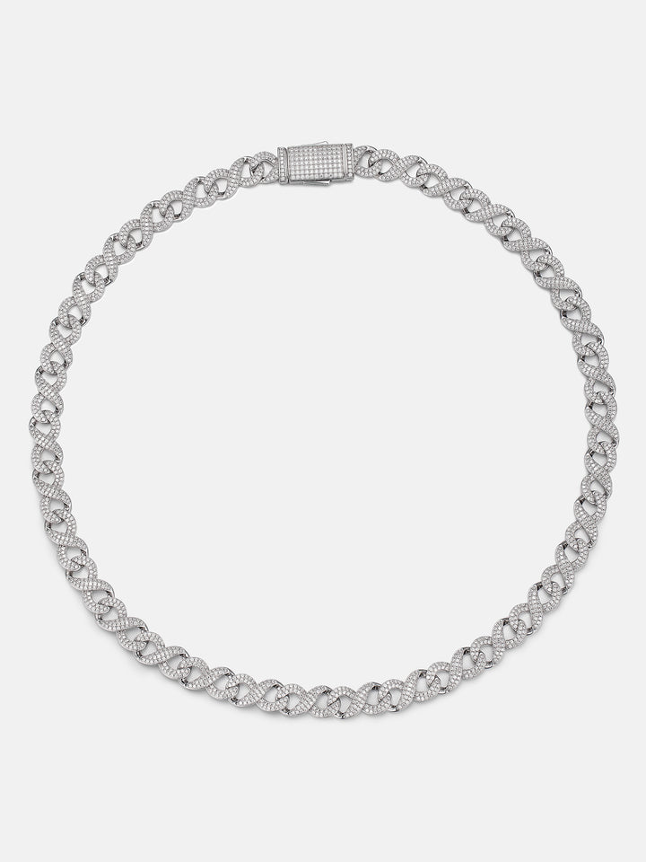 10mm S925 Moissanite Infinity Cuban Chain