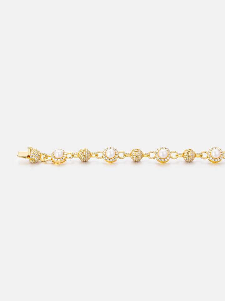10mm S925 Pearl Moissanite Round Bead Chain