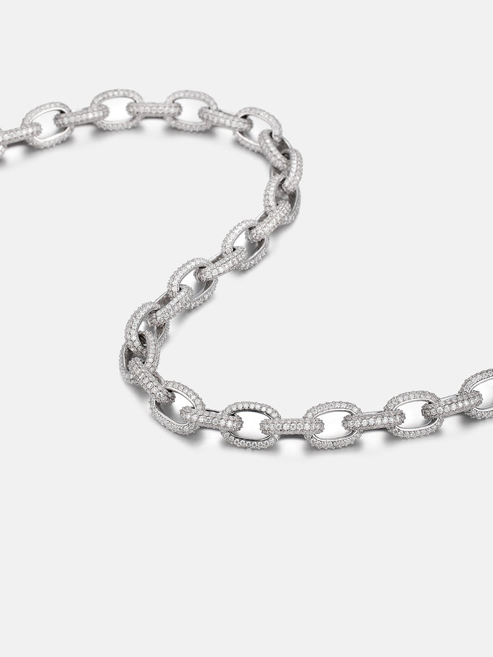 10mm S925 Moissanite Rolo Link Chain Or Bracelet