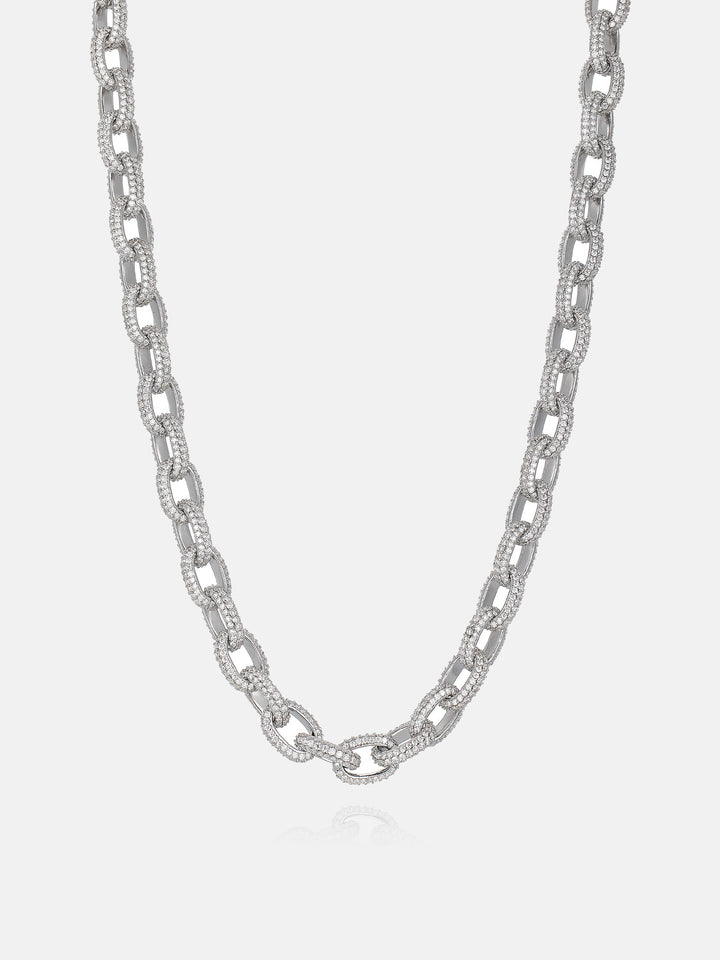 10mm S925 Moissanite Rolo Link Chain Or Bracelet