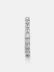 Half Princess Half Round Moissanite Eternity Ring