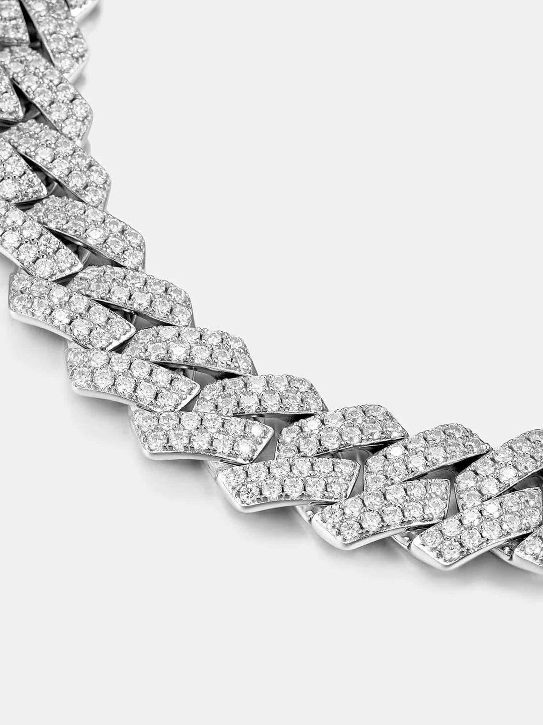 S925 Moissanite Prong Cuban Bracelet