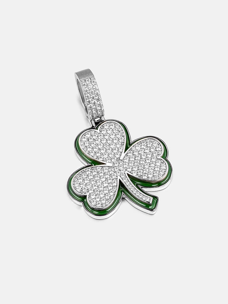 Moissanite Three Leaf Clover Pendant