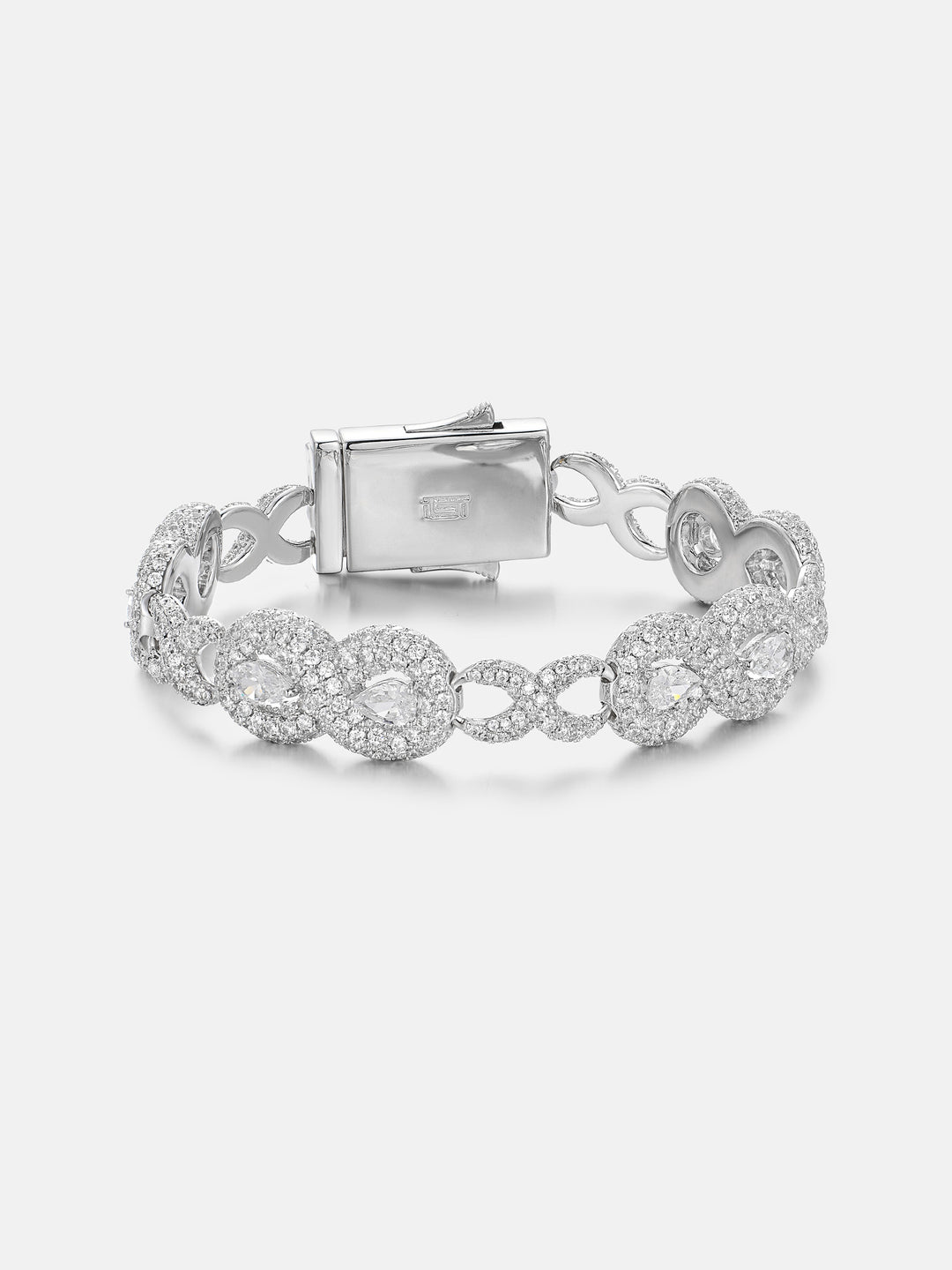 12MM Pear-cut Moissanite Infinity Bracelet