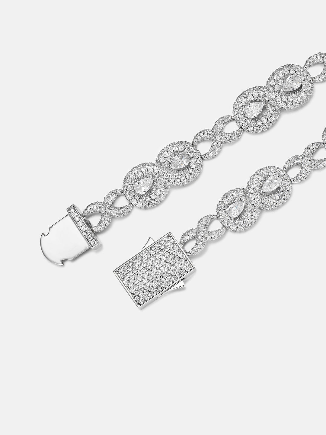 12MM Pear-cut Moissanite Infinity Bracelet