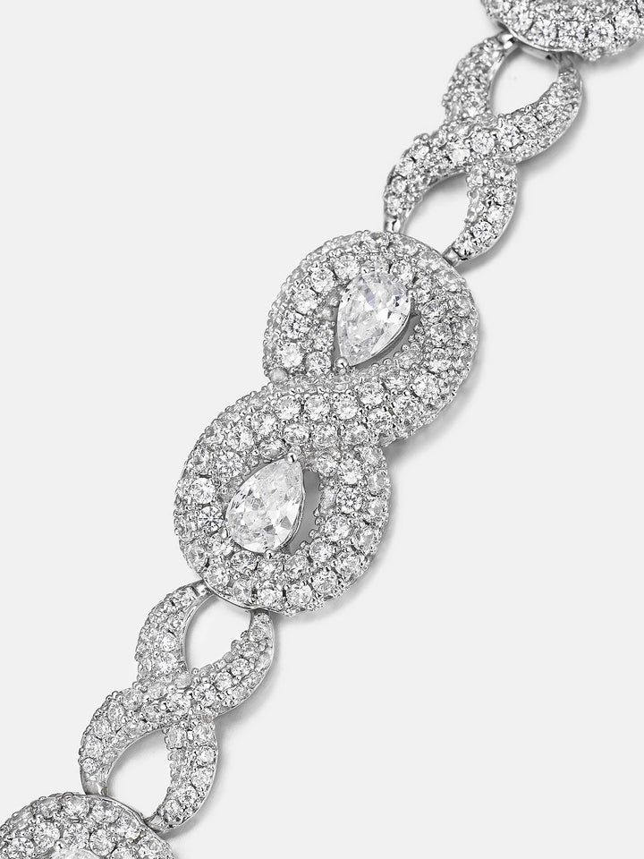 12MM Pear-cut Moissanite Infinity Bracelet
