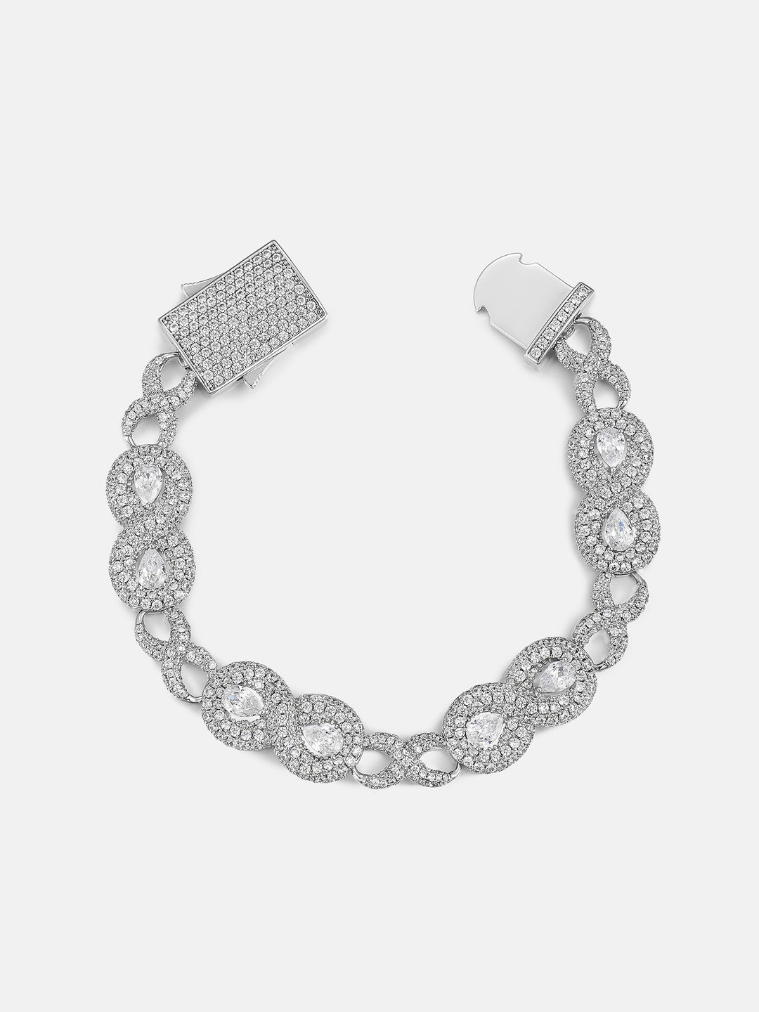 12MM Pear-cut Moissanite Infinity Bracelet