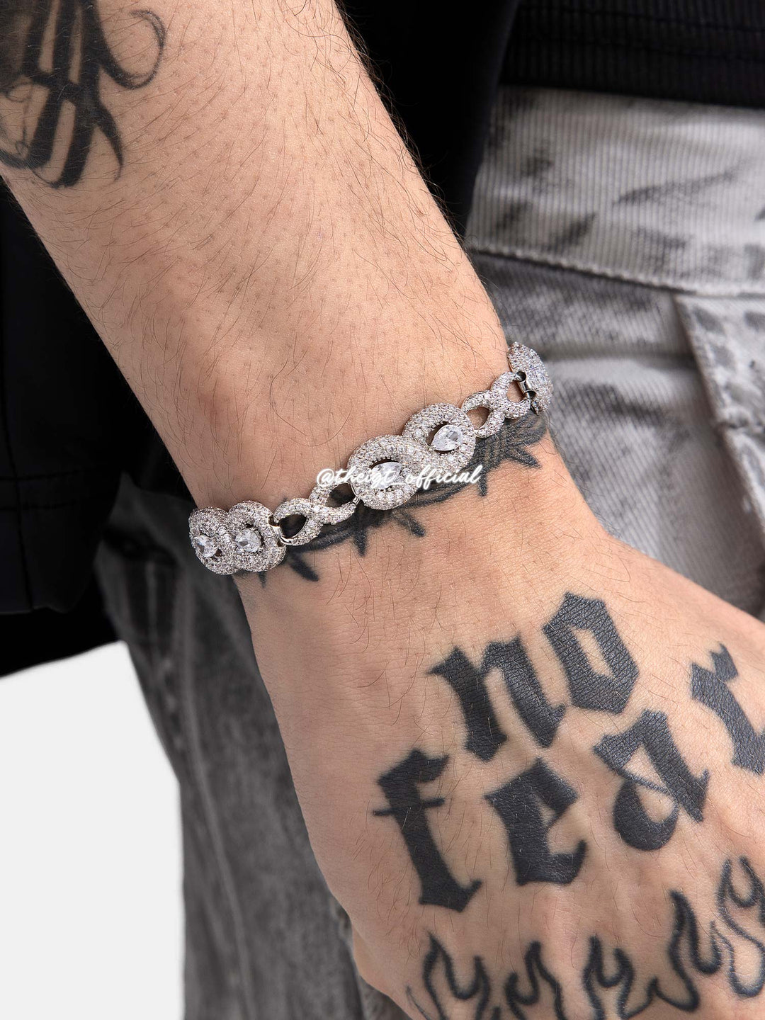 12MM Pear-cut Moissanite Infinity Bracelet