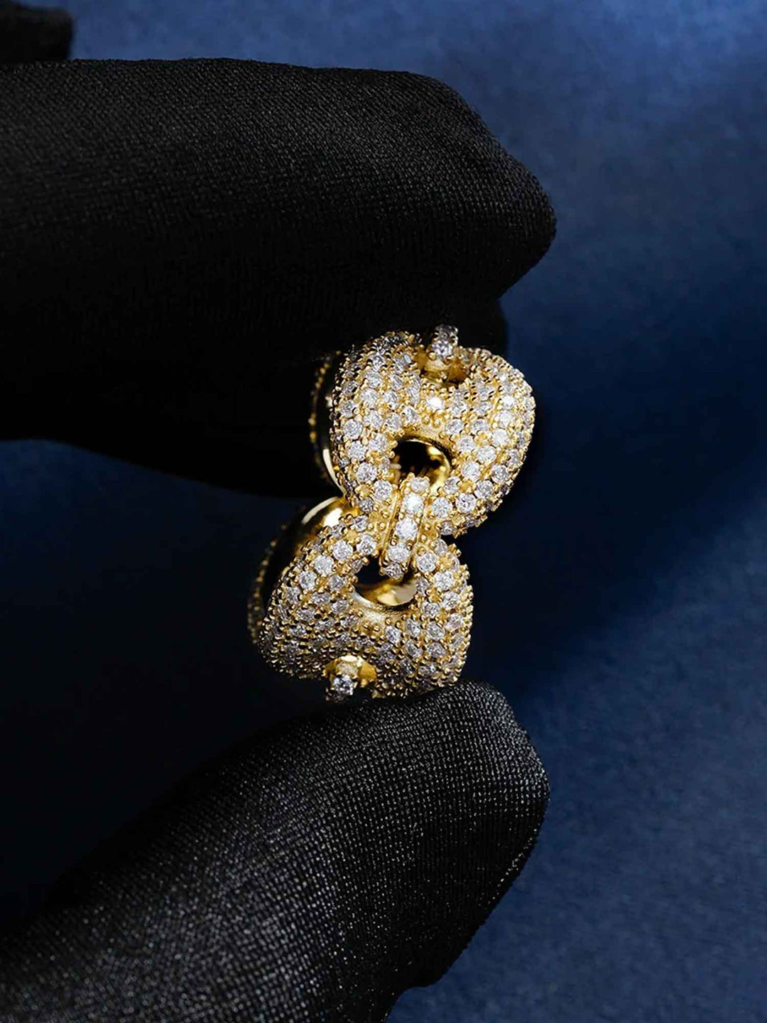 S925 Moissanite 12MM G-Link Ring