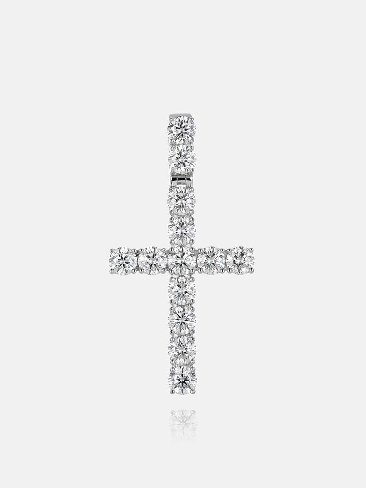 13CT S925 Moissanite Cross Pendant