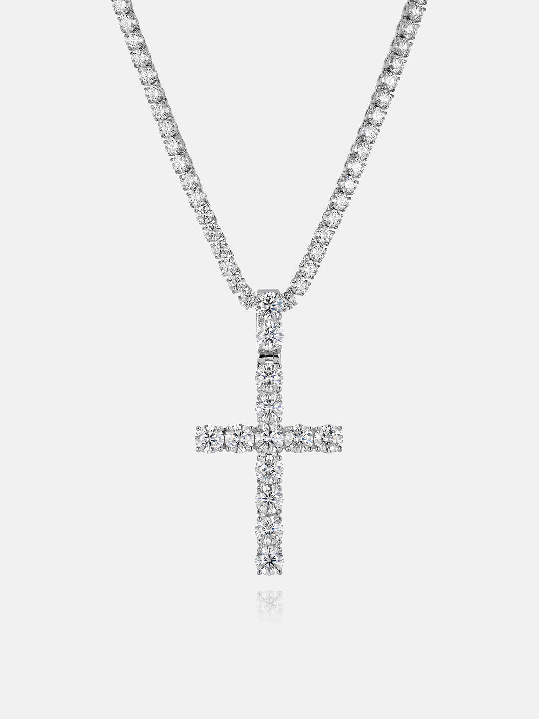 13CT S925 Moissanite Cross Pendant