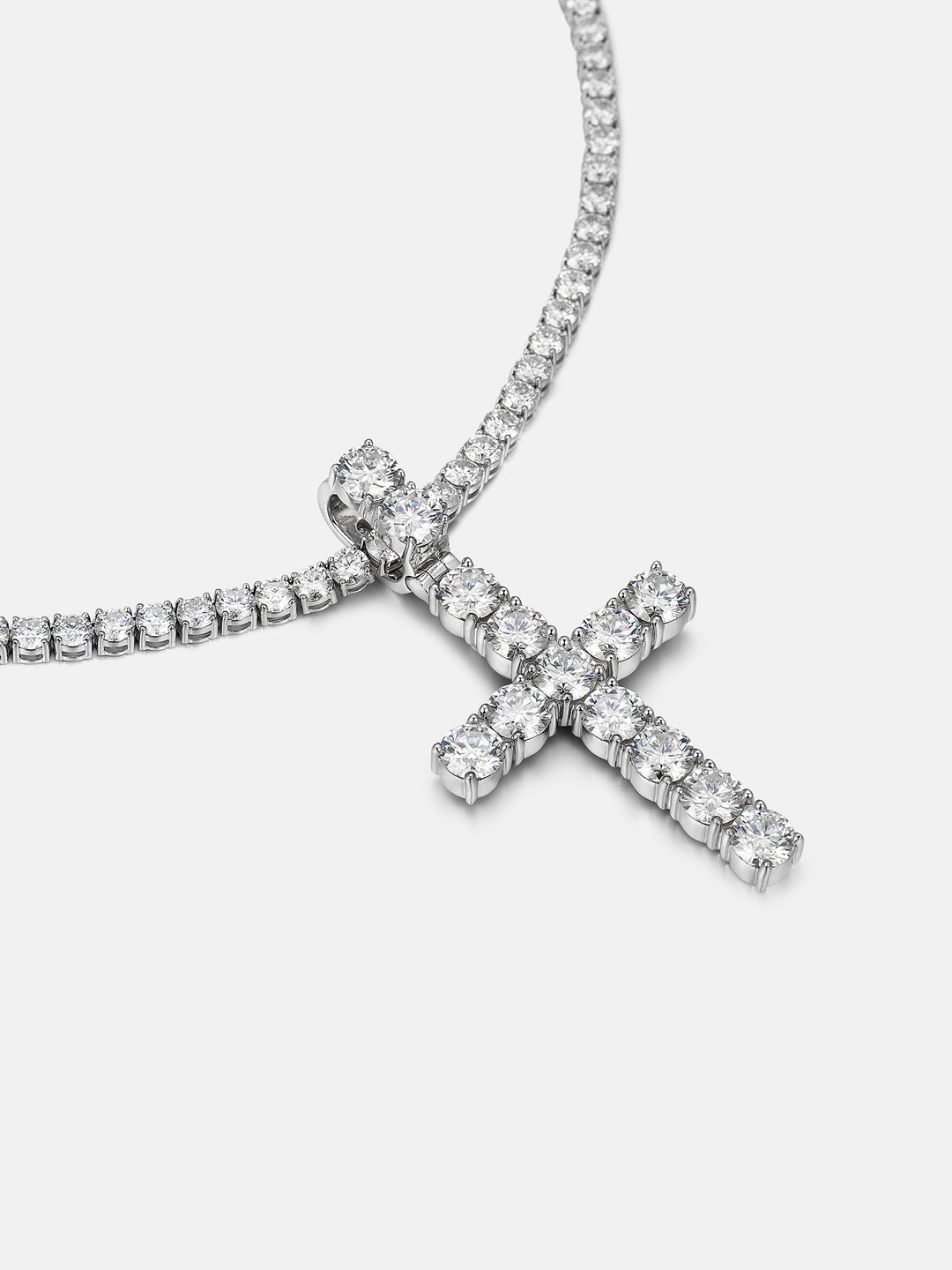 13CT S925 Moissanite Cross Pendant