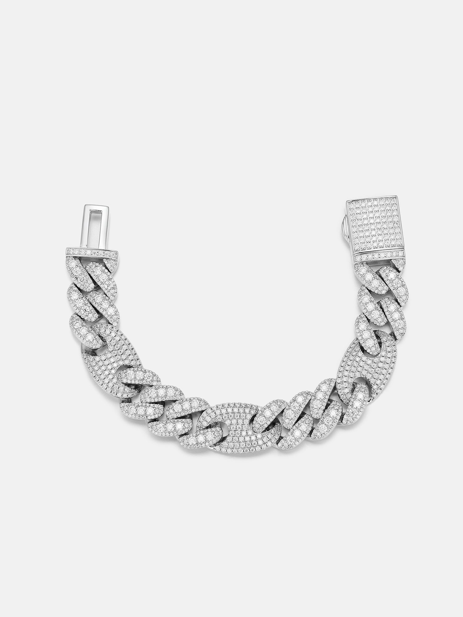 15MM S925 Moissanite G-Link Bracelet