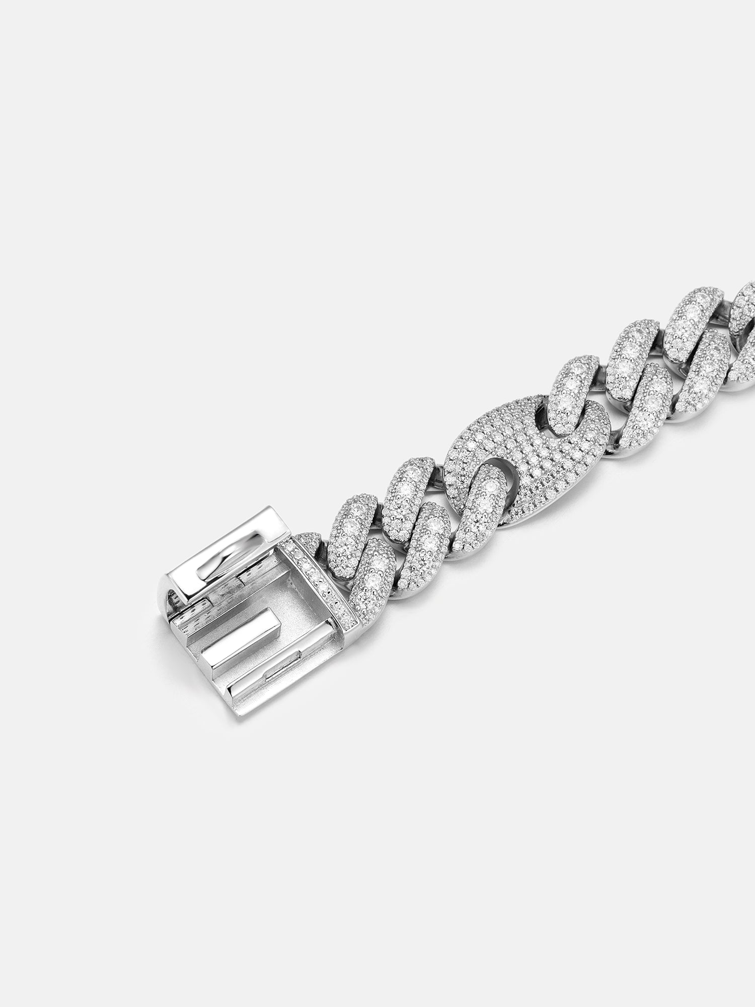 15MM S925 Moissanite G-Link Bracelet