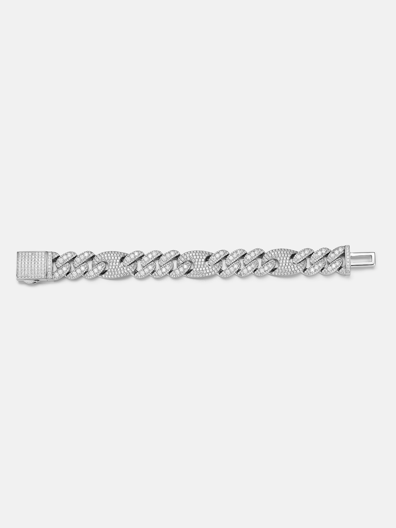 15MM S925 Moissanite G-Link Bracelet