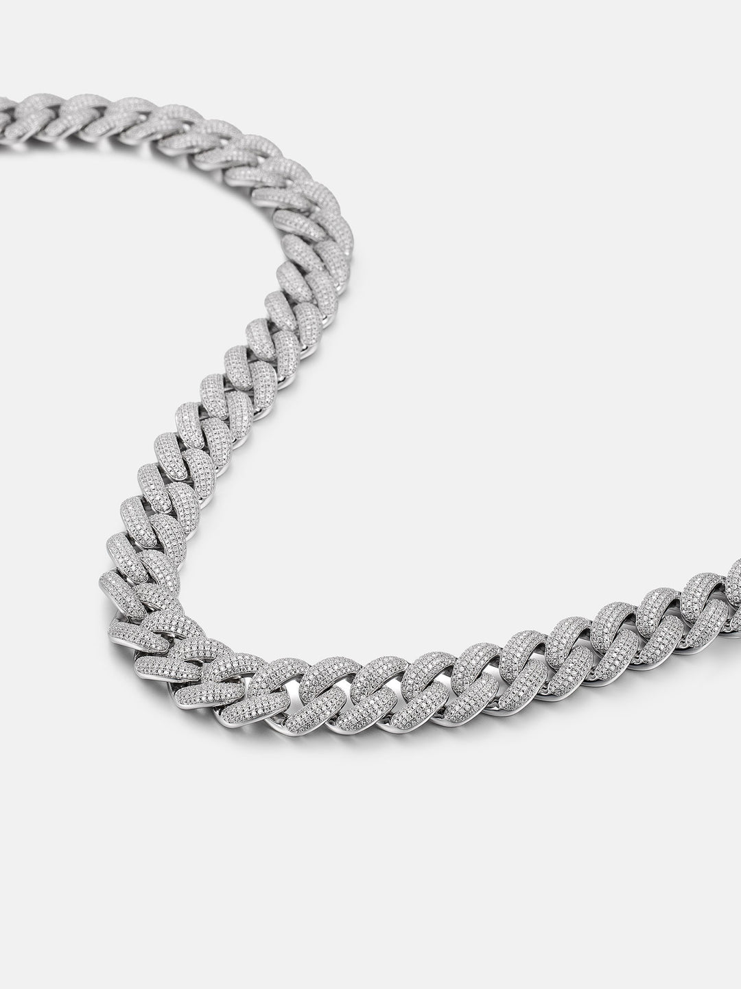 15mm Four Row Moissanite Cuban Link