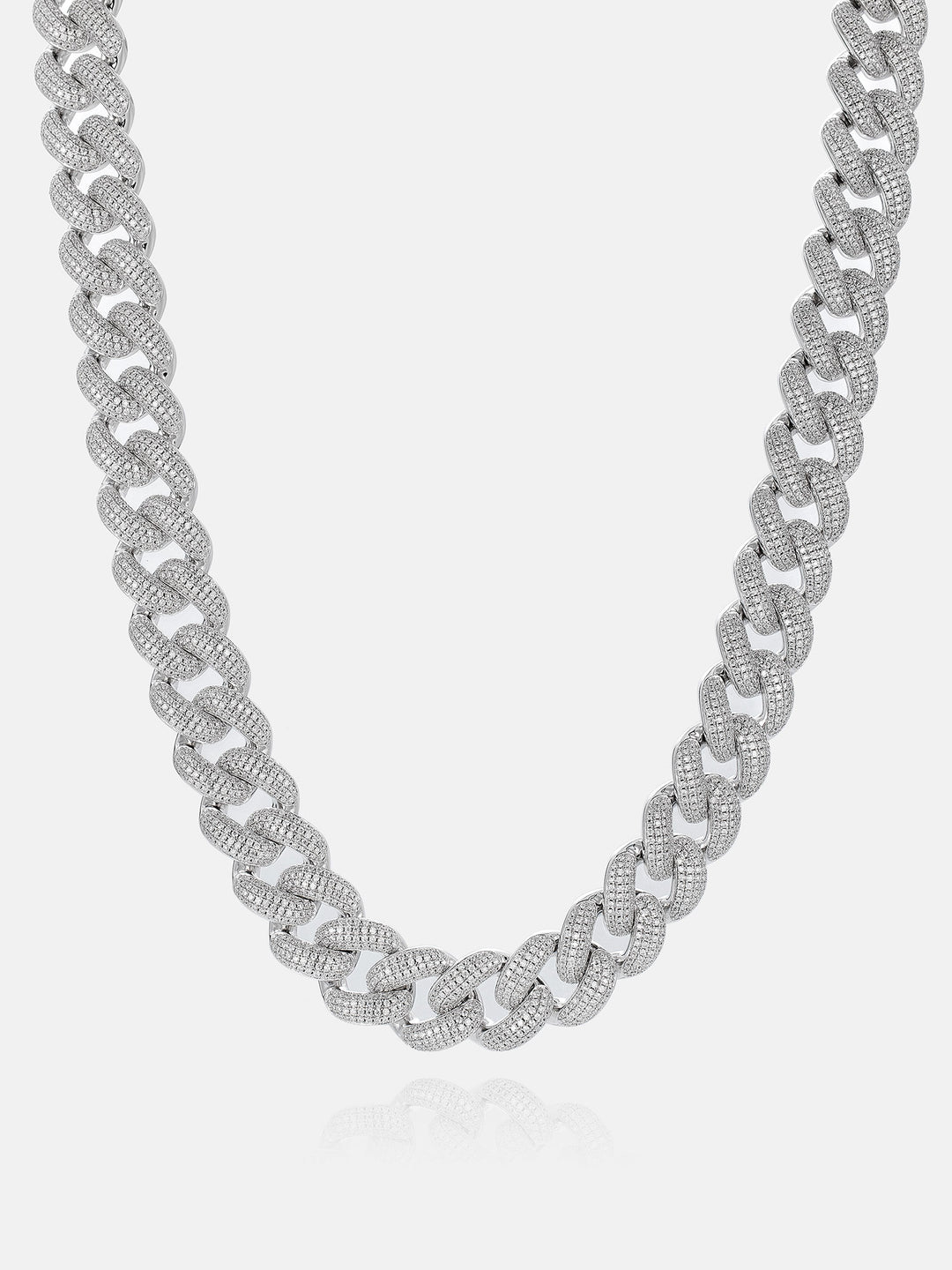15mm Four Row Moissanite Cuban Link