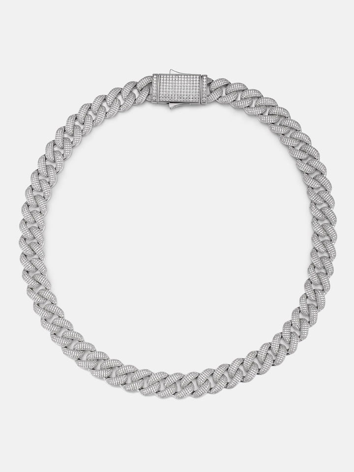 15mm Four Row Moissanite Cuban Link