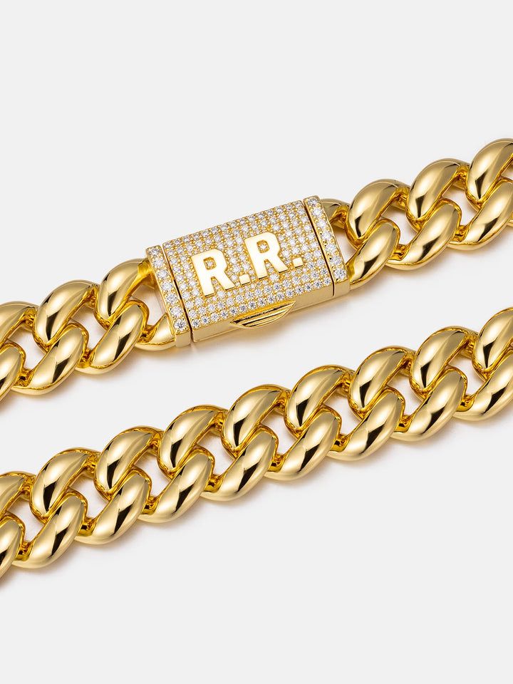 15mm S925 Miami Cuban Chain With Moissanite Clasp