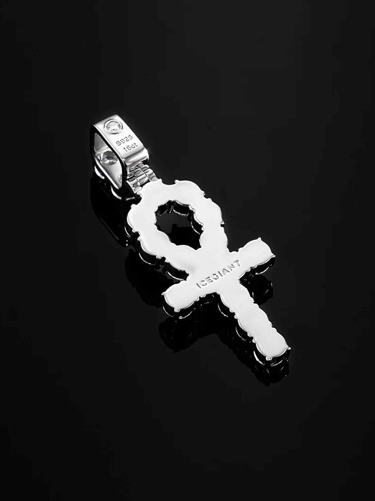 16CT S925 Moissanite Ankh Pendant