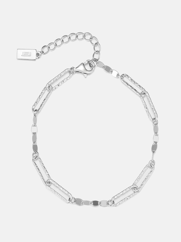 Shimmer Silver Paperclip Chain Or Bracelet