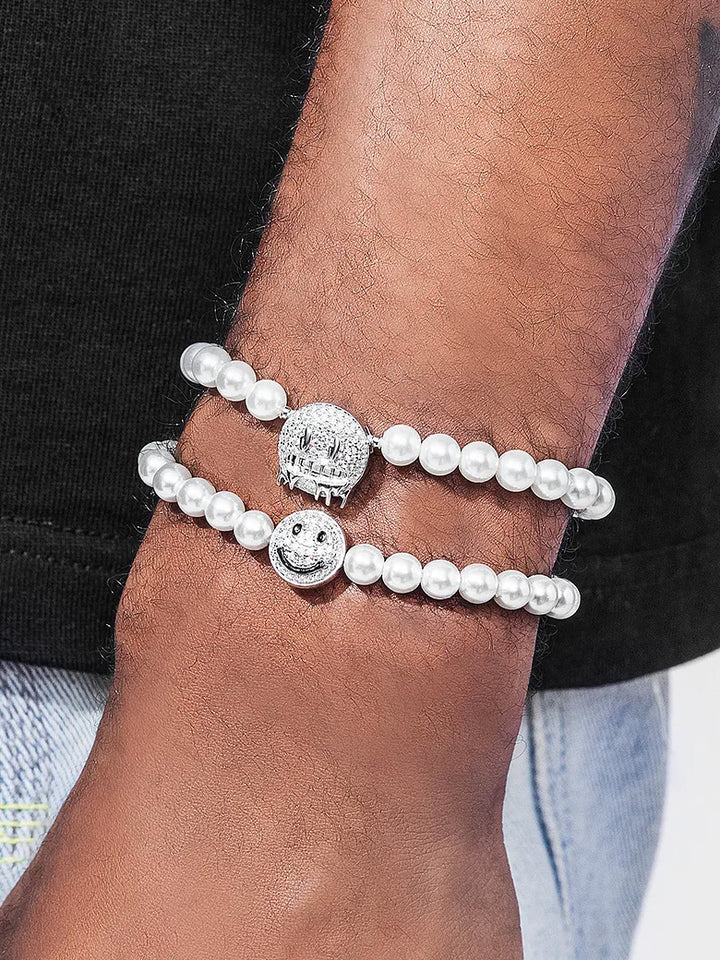 $161 Get Total 2 Moissanite Pearl Bracelets