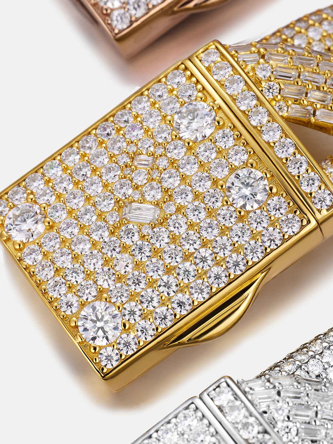 17mm Moissanite Baguette Infinity S-Link Bracelet