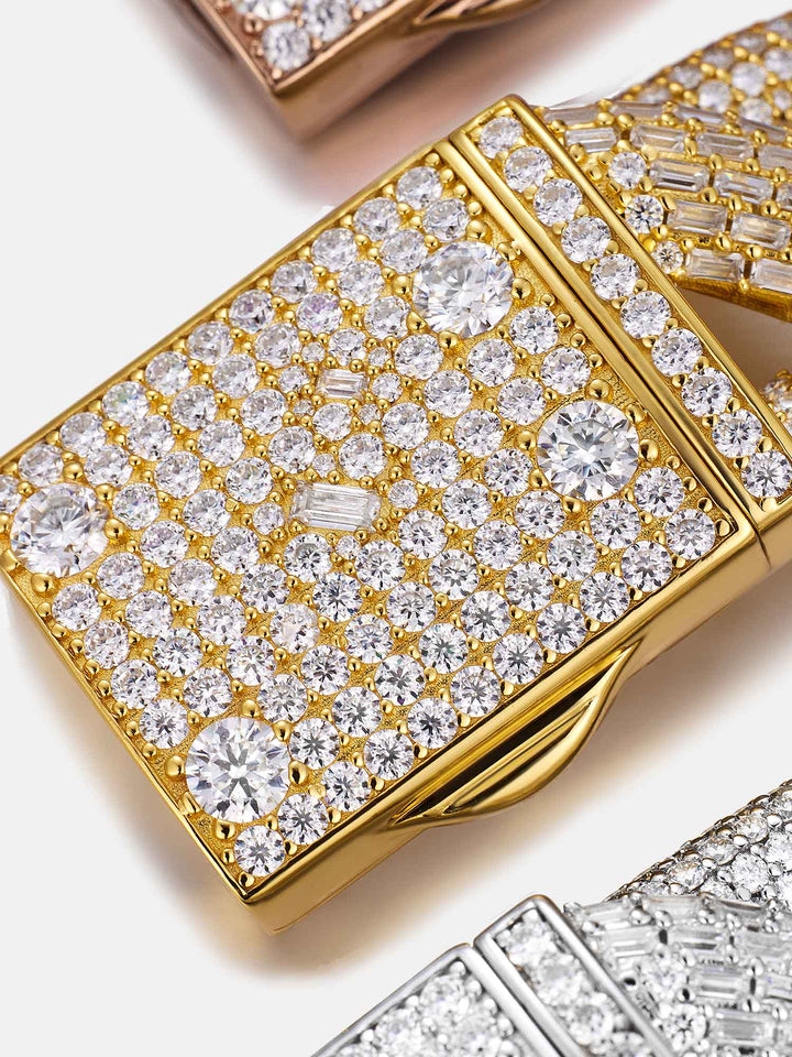 17mm Moissanite Baguette Infinity S-Link Bracelet