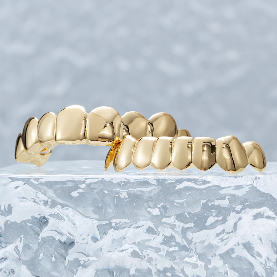 CUSTOM POLISHED GOLD GRILLZ