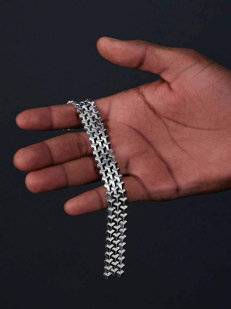 15MM S925 Moissanite Armor Bracelet