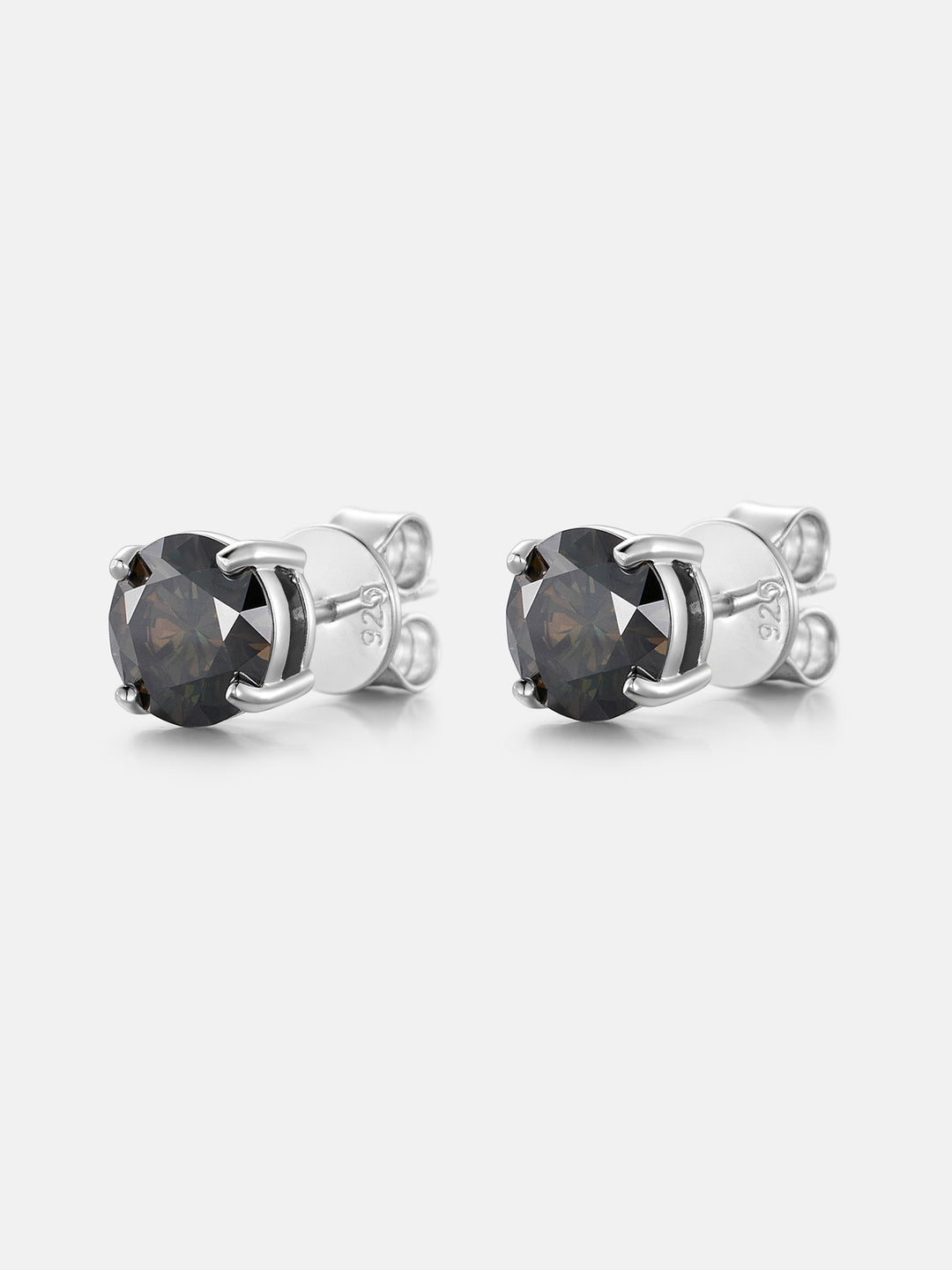 1CT Fancy Green Moissanite Stud Earrings
