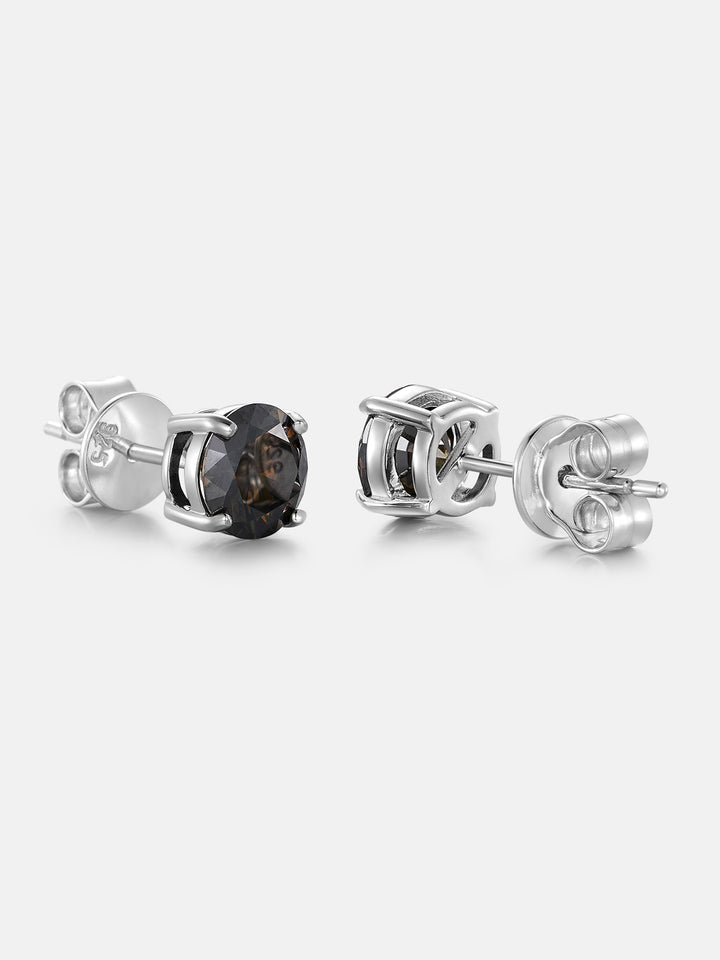 1CT Fancy Green Moissanite Stud Earrings