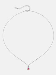 1CT Rainbow Moissanite Solitaire Adjustable Necklace