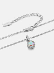 1CT Rainbow Moissanite Solitaire Adjustable Necklace