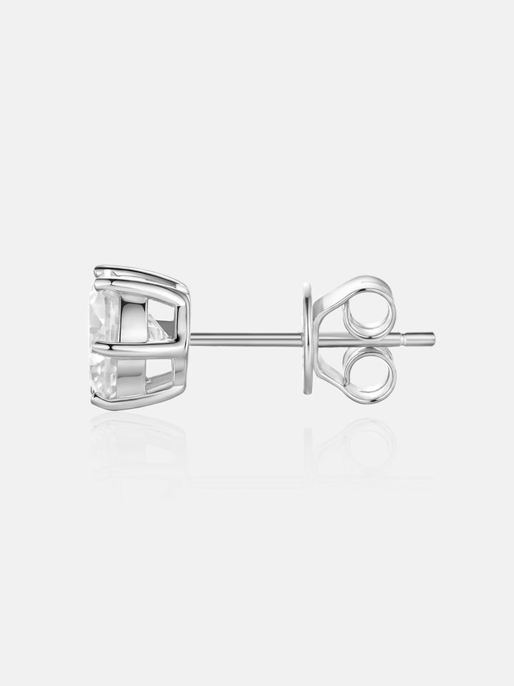 1CT Six-Prong - Round Cut Moissanite Stud Earrings - 2.00CT Total
