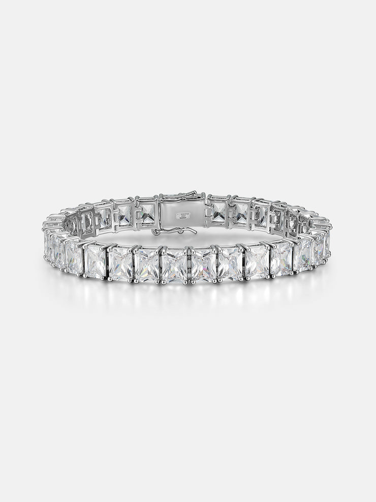 Made To Order S925 Moissanite Emerald Cut Tennis Bracelet