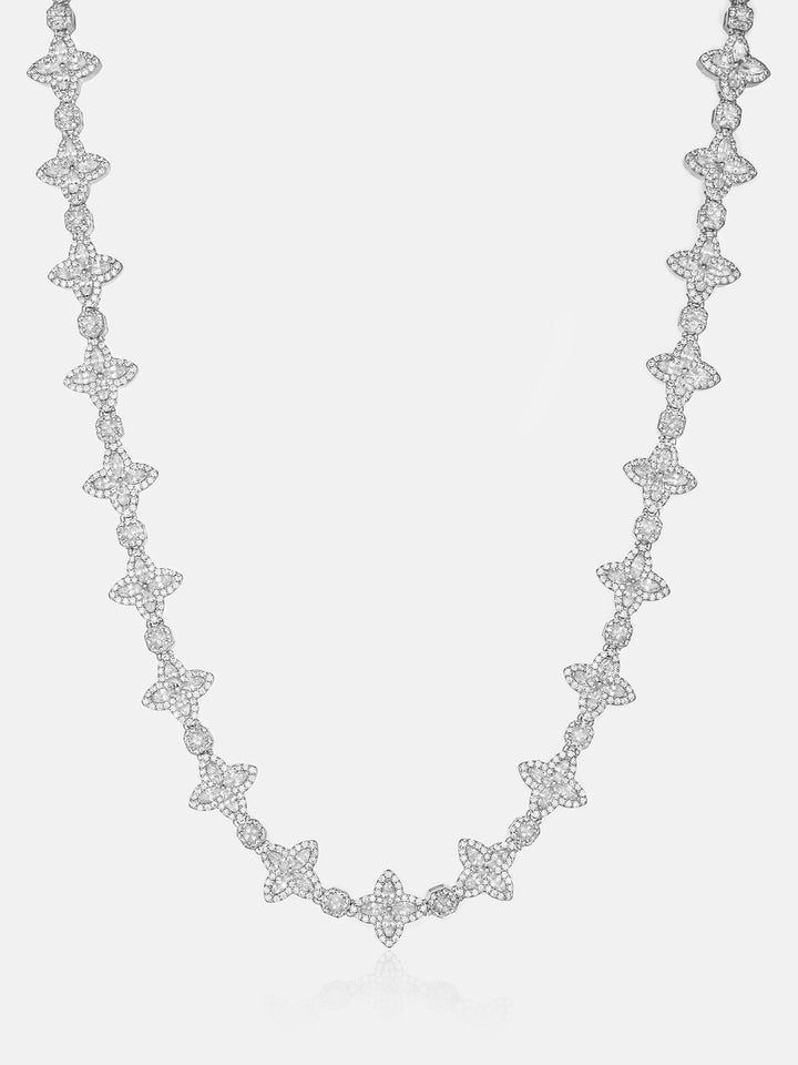 S925 Moissanite Princess Flower Chain Or Bracelet