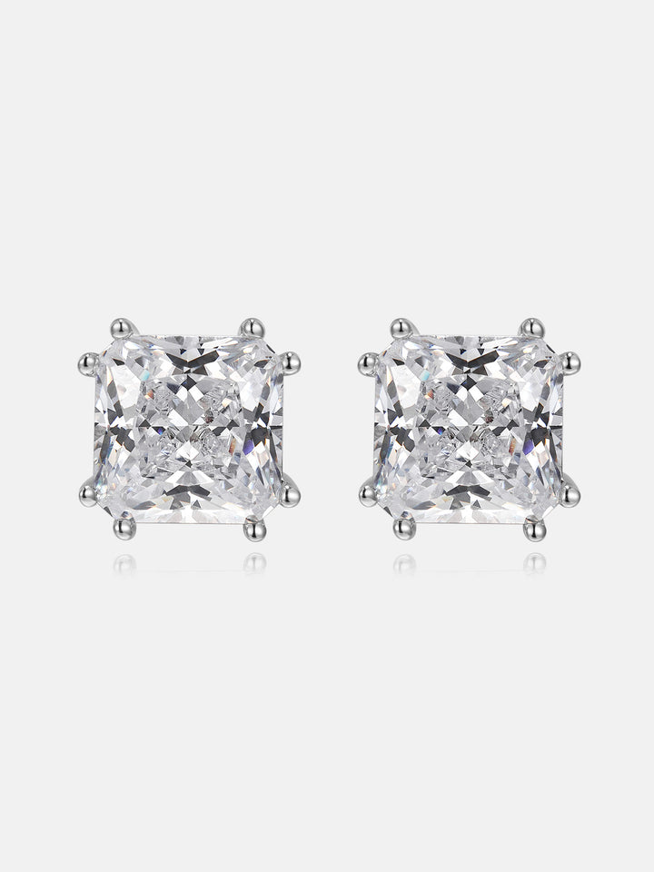 2.5CT Asscher Solitaire Moissanite Earrings