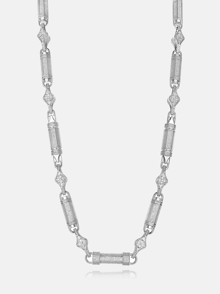 8.5MM Moissanite Hexagon Cylindrical Chain