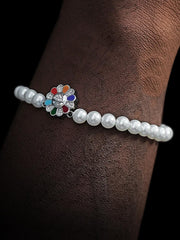 S925 Moissanite Sunflower Pearl Bracelet