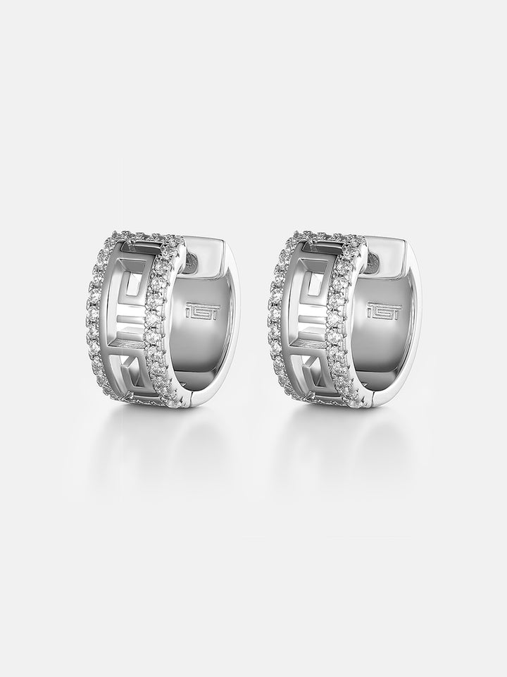 Moissanite Hollow Hoop Earrings