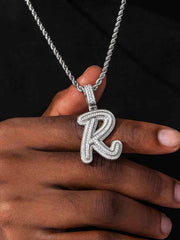 Custom Made R Moissanite Pendant