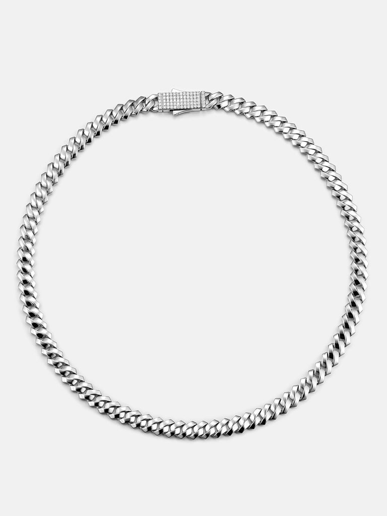 8mm Miami Prong Link Chain Iced Clasp