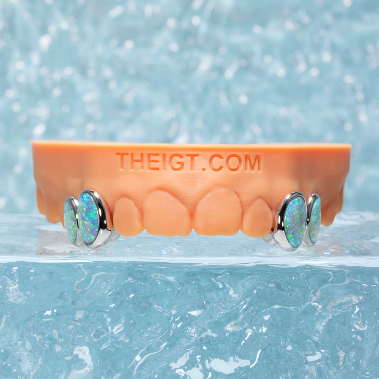 OPAL WITH OVAL CUT STYLE GRILLZ