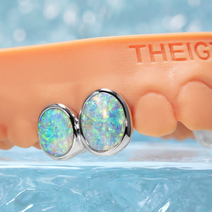 Opal With Oval Cut Style Grillz
