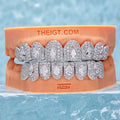 35 Pointer Pear Cut Moissanite On Center Diamond Grillz