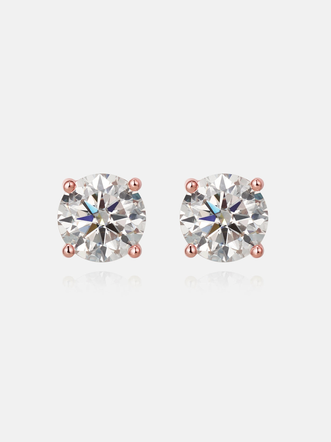 Halo Moissanite Stud Earrings-3CT Each